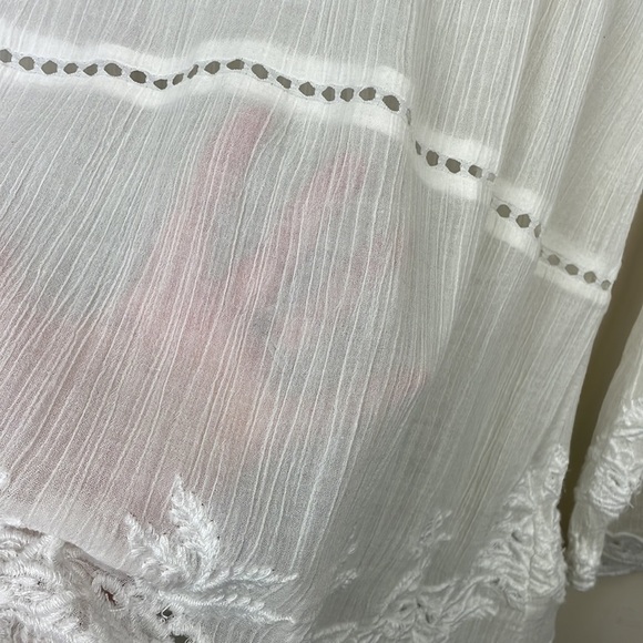 Boston Proper || Crochet Detailed Top with Bell Sleeves; Size XXS - Picture 8 of 13